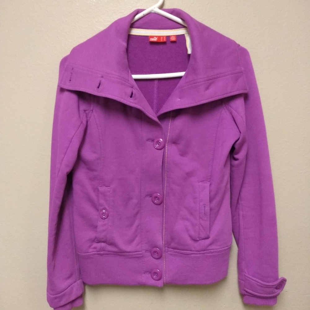 Womens XS Purple Button Jacket